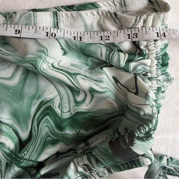 PRINCESS POLLY Kaylee Marble Print Cutout Dress Size 8 Green White Y2K Trendy - Picture 7 of 11